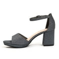 thumbnail image 2 of Ninety Union Jazzy Glitzy Open Till Close Back Sandal, Pewter, 5, 2 of 4