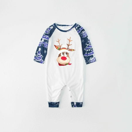 

DAETIROS Soft Pajamas Beach Christmas Cute Parent-child clothing Blue