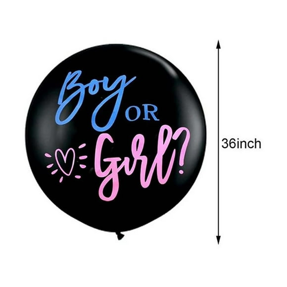 Xingzhi 36 inch printed black gender revealing balloon Boy or Girl baby atmosphere party decoration balloon