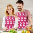 thumbnail image 3 of Pink Breast Cancer Apron-Garden Aprons for Women with Pockets-Cotton Linen Waterproof Kitchen Cooking Gardening Aprons Adjustable for Kitchen,Cooking,BBQ and Salon 32"x27", 3 of 7