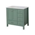 thumbnail image 2 of Horizon 36" Bathroom Vanity with Sage Green Cabinet and Engineered Carrara Top, 2 of 5