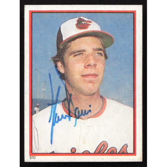 Storm Davis Autographed 1983 Topps Stickers Card #310 Baltimore Orioles SKU #264240