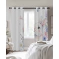 thumbnail image 3 of Easter Bunnies Blackout Curtains 96 Inches Long, Spring Rabbits Floral Butterflies Farmhouse Thermal Insulated Black Out Curtains, Darkening Window Curtain for Bedroom Living Room 52"x96" 2 Panels, 3 of 9