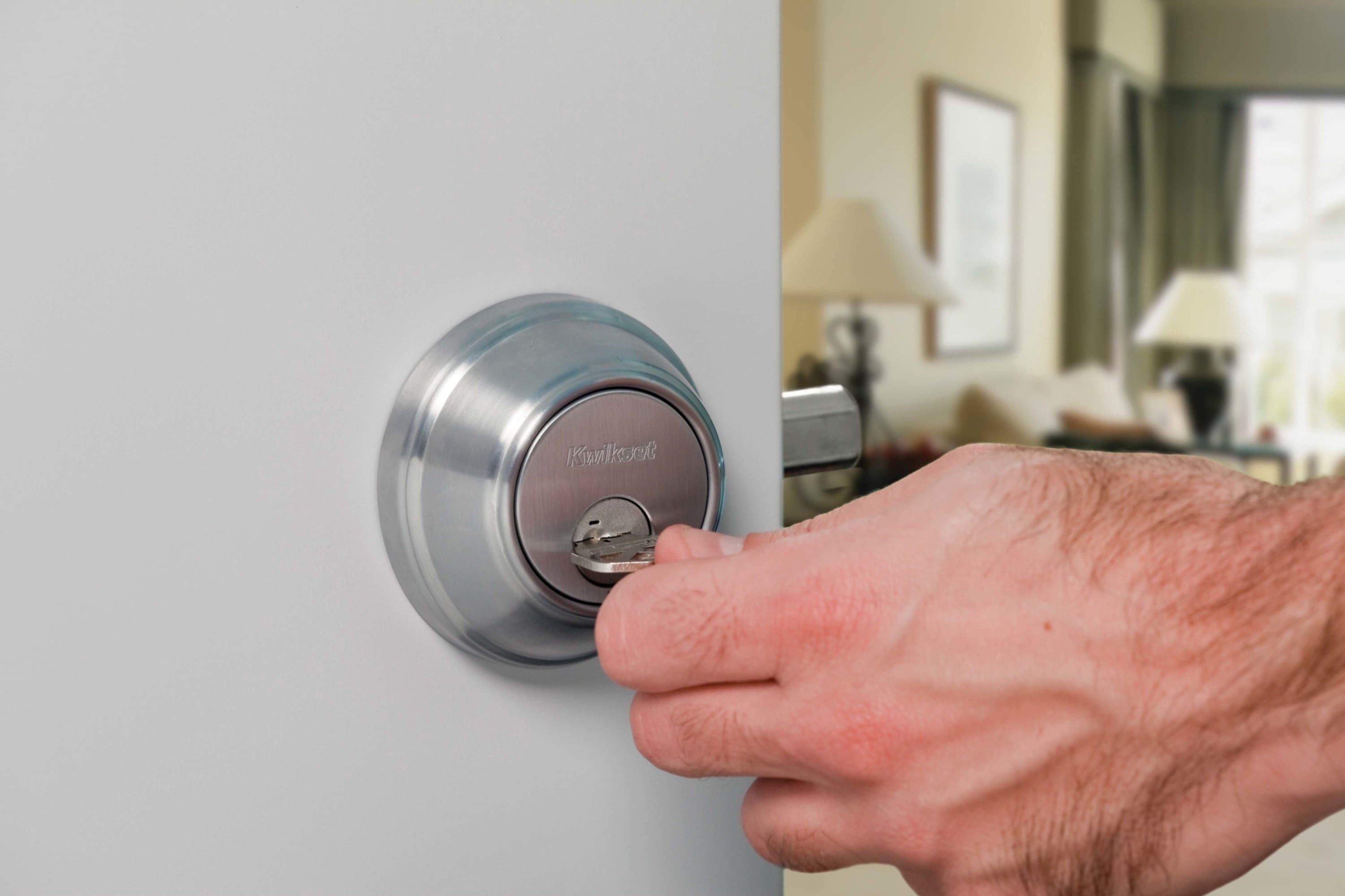 Kwikset Smartkey 785 Double Cylinder Deadbolt, Satin Nickel
