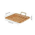 thumbnail image 3 of Dmlowu Woven Serving Tray, Imitation Woven Square Decorative Food Baskets with Handles, Food Tray for Coffee Table Kitchen Farmhouse Decor, 11.4 in, 3 of 6