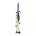 thumbnail image 3 of Instrument à Vent Trompette Saxophone ABS avec 8 Touches Colorées Argent, 3 of 4