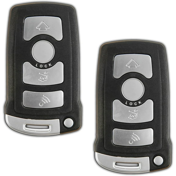 2X Key Fob Replacement for 2002 2003 2004 2005 2006 2007 2008 BMW 7 Series 745i 745Li 750i 750Li 760i 760Li Remote, 4-Button LX8766S, Locksmith Required