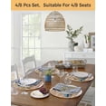 thumbnail image 5 of 13 Inch Round Placemats Set of 6, Happy Easter Non Slip Heat Insulation PP Table Mats, Vintage Blue Truck Bunny Duck Wooden Grain Washable Place Mats for Kitchen Dining Party Table Decor, 5 of 7