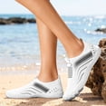 thumbnail image 2 of Rokment Womens Mens Barefoot Slip on Water Shoes Adult Mesh Five Finger Wide Toe Non Slip Rubber Sole Hiking Trekking Swimming Pool River Yoga Exercise Beach Sneakers Quick-Dry White Size 11, 2 of 5