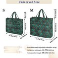 thumbnail image 2 of FORMRS Womens Corduroy Tote Bag Crossbody Shoulder Purse Handbag with Detachable Strap, Green Art Abstract Pattern, 2 of 7