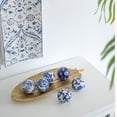 thumbnail image 3 of A&B Home Set of 6 Blue White Decorative Orbs, 3 of 6