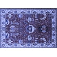 thumbnail image 1 of Ahgly Company Machine Washable Indoor Rectangle Oriental Blue Industrial Area Rugs, 2' x 5', 1 of 4