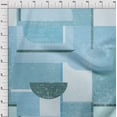 thumbnail image 4 of oneOone Silk Tabby Light Blue Fabric Geometric Abstract Random Shapes Sewing Material Print Fabric By The Yard 42 Inch Wide, 4 of 4