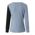 thumbnail image 5 of Womens Knit Sweaters 2025 Fall Winter Casual Long Sleeve Ribbed Button Pullover Tops, 5 of 6
