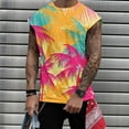 thumbnail image 2 of Men's Casual Tank Tops Beach Hawaiianss Boho Print Sleeveless Muscle Tees Cool Workout T Shirts Fitness Vest Athletic Shirts, 2 of 5