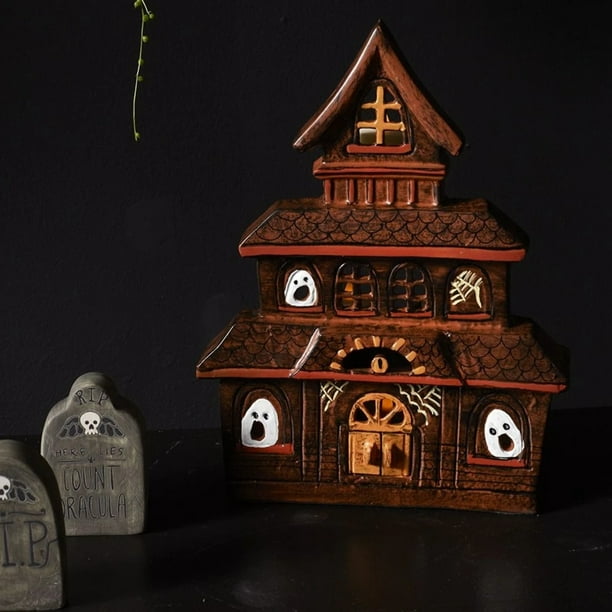 Haunted House Tea Light Candle Holder