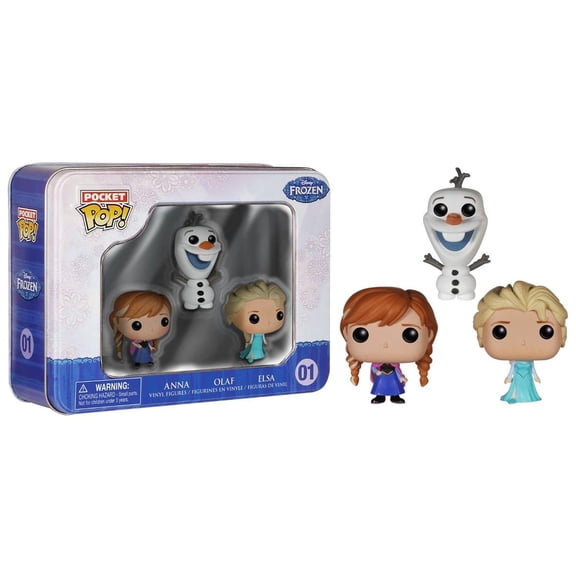 Disney's Frozen Funko Pocket POP Vinyl Figure 3-Pack Tin Elsa, Anna and Olaf