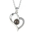 thumbnail image 1 of Heart Shape Necklace,Heart Pendant Necklace Hollow Lady Necklace Heart Pendant Necklace Streamlined Design, 1 of 9