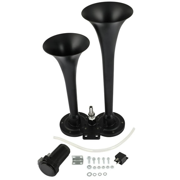 150dB Super Loud Dual Trumpet Electric Train Car Air Horn Compressor for 12V Vehicles