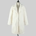 thumbnail image 7 of XFLWAM Winter Coat For Women Faux Fur Fuzzy Fleece Lapel Long Cardigan Faux Fur Warm Winter Outwear Jackets White XL, 7 of 7