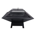 thumbnail image 4 of Three Outdoor Metal Garden Fire Pit Basket With BBQ Barbecue Grill+Safety Mesh, 4 of 5