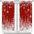 thumbnail image 4 of Christmas Curtains for Living Room Bedroom Kitchen Snowflakes Pine Window Treatments for Kids Girls Woman Teens Room Darkening Curtains Window Drapes 2 Panels Rod Pocket 84x84 Inch, 4 of 8