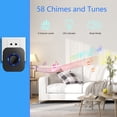 thumbnail image 5 of Bkuxy Wireless Doorbell, Waterproof Mini Doorbell 110dB Mute Mode 58 Door Chimes & Colorful LED Flashing Reminder Button, 5 of 9