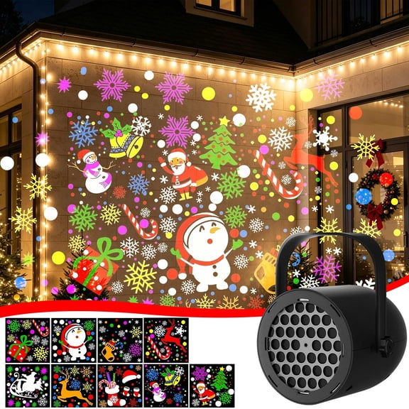 Christmas Projector Lights Outdoor/Indoor, Led Lights Projector Waterproof for Christmas Decorations, Holiday Projector for Xmas
