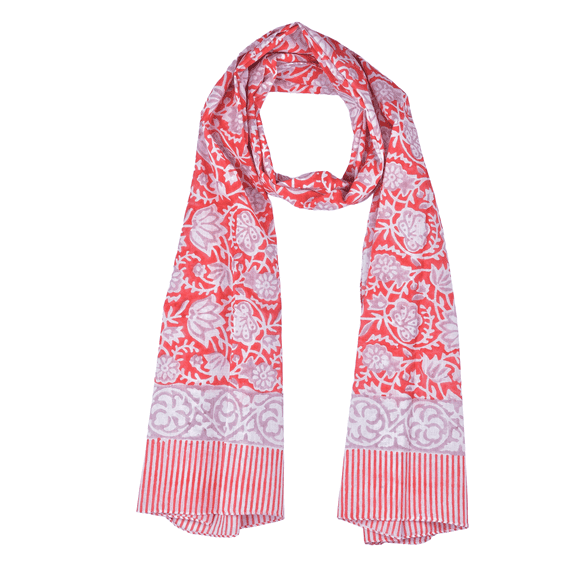 Cotton Scarf for Women Long Lightweight Shawl Wrap | Large Floral Printed Scarves for Headscarf or Hair Wraps | Breathable Summer Scarf Shawl Wraps Accessory