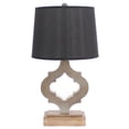 thumbnail image 3 of 26" X 25" X 7" Black Traditional Wooden Table Lamp With Linen Shade, 3 of 3
