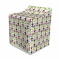 thumbnail image 1 of Colorful Washer Cover, Abstract Geometric Shapes with Rhombus and Triangles on Plain Background, Waterproof Dustproof Decorative Fabric, 29" x 28" x 40", White and Multicolor, by Ambesonne, 1 of 3
