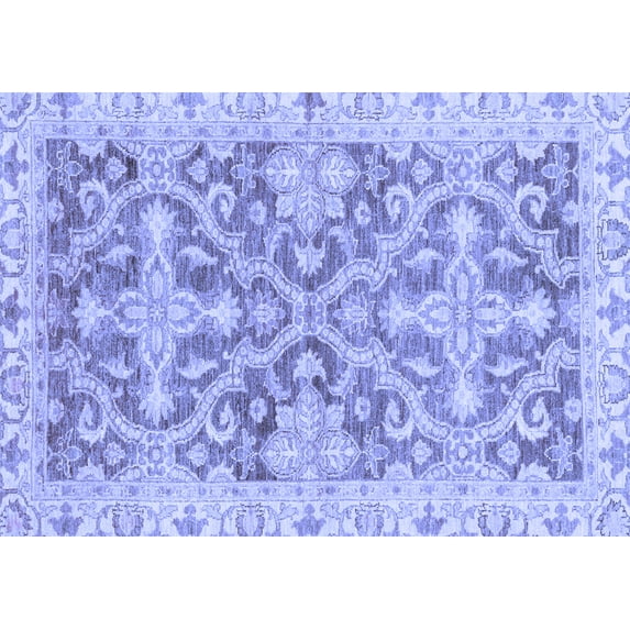 Ahgly Company Indoor Rectangle Oriental Blue Traditional Area Rugs, 6' x 9'