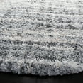 thumbnail image 4 of SAFAVIEH Fontana Deacon Abstract Shag Area Rug, Grey/Ivory, 5'3" x 5'3" Round, 4 of 8