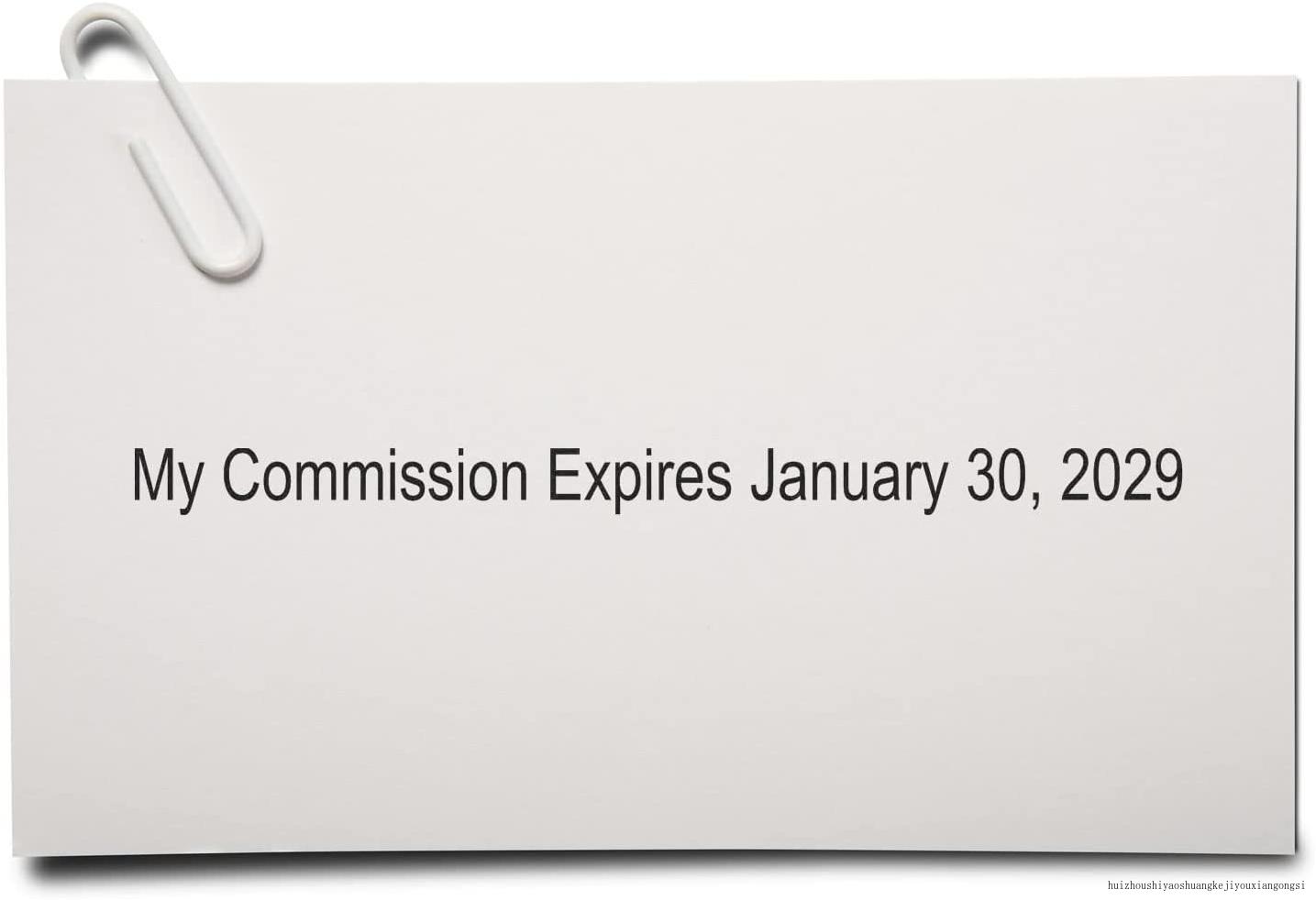 Notary Public Commission Expiration Stamp, Wooden Handle, Economical