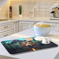 thumbnail image 6 of Bear Forest Mountains Trees Dish Drying Mat Dish Drainer Rack Mats Water Absorbent Non-Slip Easy Clean Heat Resistant for Kitchen Counter, 6 of 8