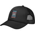 thumbnail image 2 of Trans Rights are Human Rights LGBT Mesh Trucker Hat Women Baseball Cap Men Golf Dad Hat Sun Hat Cowboy Hat Black, 2 of 7