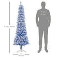 thumbnail image 3 of HOMCOM Snow Flocked Pencil Christmas Tree Slim Artificial Christmas Tree, 3 of 10