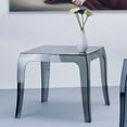 thumbnail image 3 of Luxury Commercial Living 20" Black Transparent Stacking Square Outdoor Patio Side Table, 3 of 7