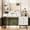 White, variant on Large Desk with 3 Color Screen Dimming Mirror, Desk with Station, Modern Retractable Makeup Dressing Table, Table With storage shelves and 5 Sliding Drawers, White
