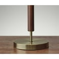thumbnail image 2 of Antique Brass Metal and Walnut Wood Table Lamp, 2 of 3