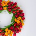 thumbnail image 5 of Artificial Tulip Flower Wreaths for Front Door 16 Inches, Silk Fake Flower Mini Tulip Wreaths for Spring, Summer, Winter, Home, Wedding, Festiva Décor, 5 of 5