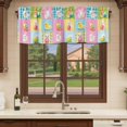 thumbnail image 6 of Spring Easter Curtain Valances for Windows, Kitchen Valance Window Treatments Panel 2 Pack, Bunny Duck Eggs Checkered Farmhouse Rod Pocket Short Curtains for Bathroom Bedroom 42 x 18 Inch, 6 of 8
