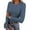 08-Grey Blue, variant on PRETTYGARDEN Women Summer Long Sleeve Shirts Ribbed Knit Crewneck Fitted Basic Tee Going Out Tops Casual Workout Outfits