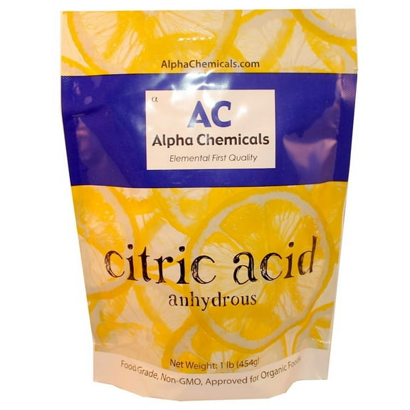 Alpha Chemicals Food Grade Citric Acid - 1 lb Bag