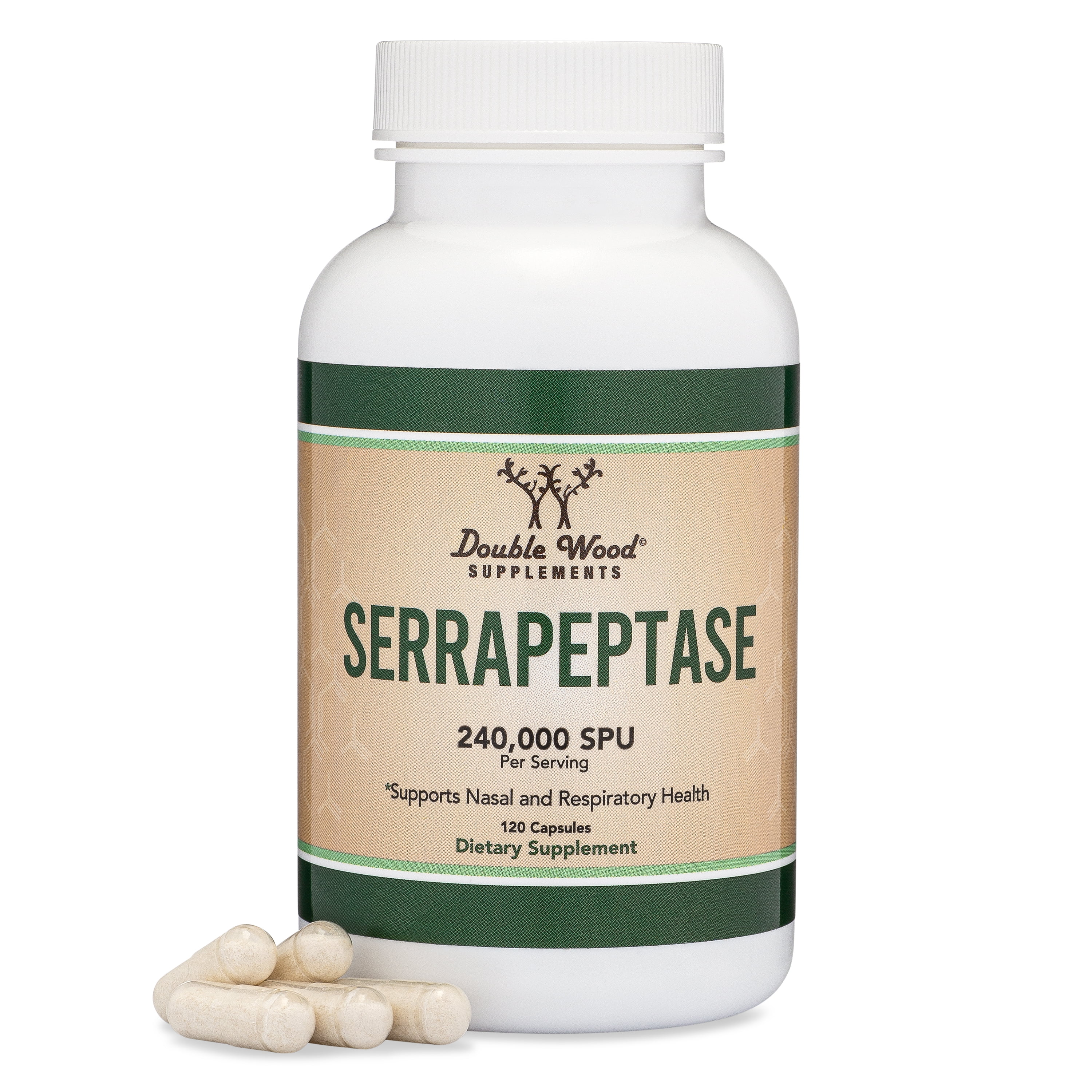 Serrapeptase 240,000 SPU Max Potency (120 Vegan Capsules) Proteolytic