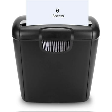 6-Sheet Paper Shredder with 3 Gallon Bin, Strip-Cut Paper/CD/Card Shredder for Home Office Use
