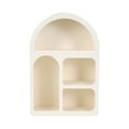 thumbnail image 2 of Sagebrook Home White 24" Arch Rough Finish MDF Wall Shelf – Transform Your Space with Elegant Wall Storage and Home Decor, 2 of 7