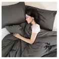 thumbnail image 2 of TiaGOC Queen Comforter Set Charcoal Grey, 3pcs (1 Boho Dark Gray Comforter & 2 Pillowcases) All Season Soft Bedding Lightweight Bedspread Blanket Quilt, 2 of 8