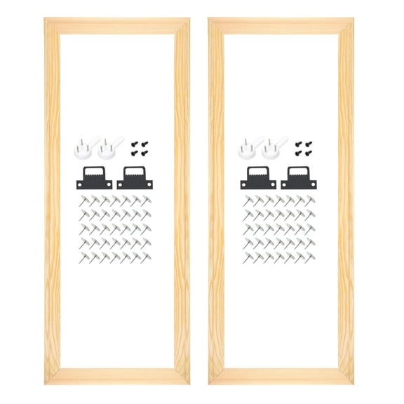 2 Pack DIY Canvas Stretcher Bars, 20 x 8 Inch Canvas Frame Wooden Frames Kit Sturdy Stretcher Frames