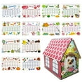 thumbnail image 1 of DIY Art Painting Multifunctional Storage Flip 2026 Calendar, 12-Month Calendar with Cabin Decoration for Pens & Notes, Decorative Home & Office, Compact Colorful Desktop C-alendar, 1 of 8